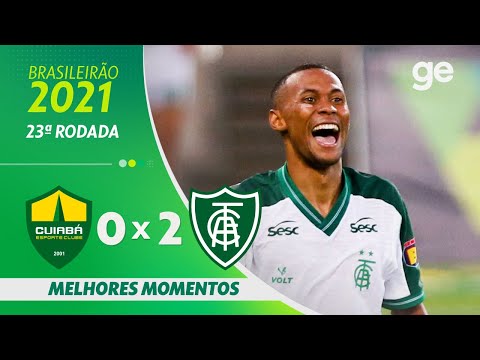 Gols e lances de Cuiabá x América-MG