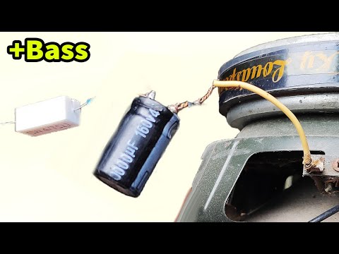 How to increase BASS using Capacitor 1000uf right! add resistor