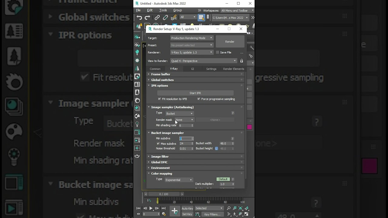 Vray Final Render Settings #shorts #3dsmax #tutorials