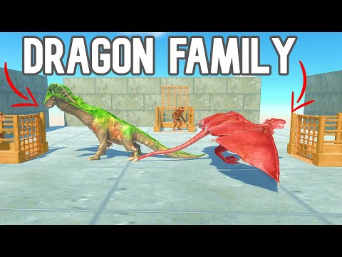 DRAGON FAMILY IN SKY TOWER VS ALL UNITS - ANIMAL REVOLT BATTLE SIMULATOR - ARBS - WYVERN HYDRA ANIMA