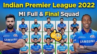 IPL 2022: Mumbai Indians Final Squad | MI Full Players List IPL 2022 in Telugu | Aadhan Sports