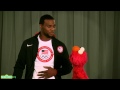 Sesame Street Elmo And Team USA Olympic Boxer Marcus Browne Discuss Healthy Habits