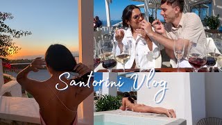 SANTORINI VLOG: hotel room tour, Imerovigli, Santo winery + Emirates review!