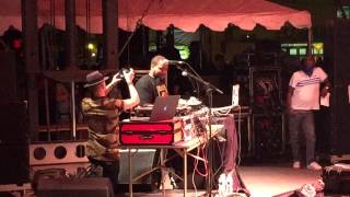 Jam Master Jay&#39;s son tearing it up during the RUN DMC set at Riot Fest in Denver 2015