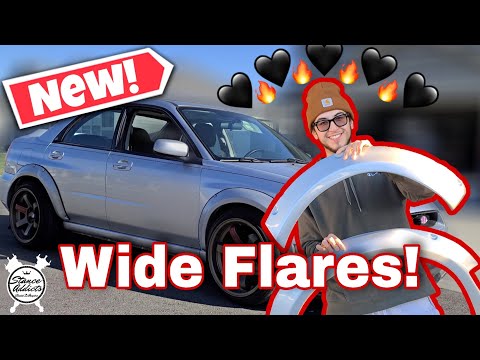 Installing wide fender flares on the Subaru