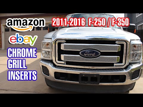 2011 - 2016 Ford F-250 / F-350 chrome grill inserts unboxing how to install review ebay amazon
