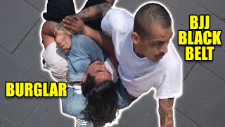 BJJ Black Belt Stops Burglar with Triangle Choke