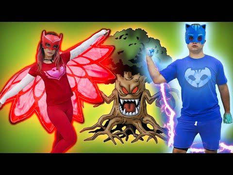 MALOUCOS FINGE BRINCAR DE SER OS PJ MASKS ( Super Herói Desenho Animado em Português )