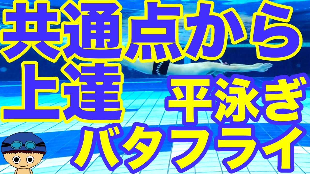 【平泳ぎ・バタフライ】【共通点から上達のヒントを探る】コツ・テクニック