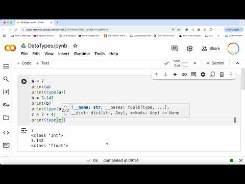 Python Lesson 5 Datatypes