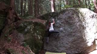 Video thumbnail of Problem A (La Ravanata), 6a. Bagni di Masino