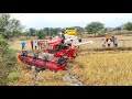 Swaraj 963FE harvester stuck in mud Rescued by John deere harvester |tractor videos|