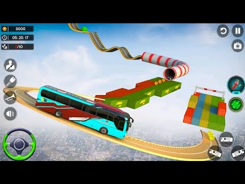 MEGA RAMP BUS STUNT DRIVING GAME