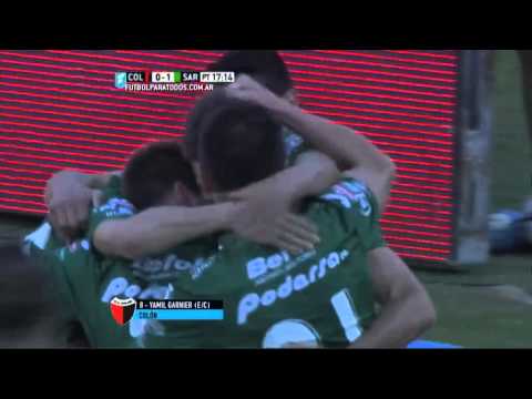 Gol de Garnier en contra. Colón 0 - Sarmiento 1. Fecha 23. Primera División 2015. FPT.