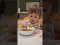 Cute Baby Eats Soup With A Spoon Shorts Baby Cutebaby Adorablebaby
