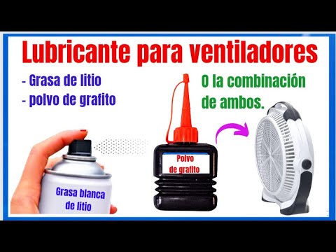 Cómo lubricar ventilador. Qué lubricante usar para ventilador. Lubricante sugerido en ventiladores.
