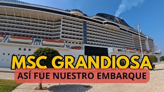 “Embarcando en el MSC Grandiosa: así comienza nuestra aventura en crucero en familia 🚢✨”