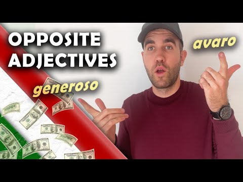 40 Italian opposite adjectives: aggettivi opposti [SUB ITA-ENG]