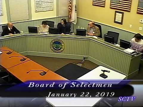 Board of Selectmen 1/22/19 6:30PM meeting