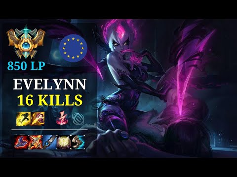 Evelynn Jungle vs Karthus - 16 kills - Murthh EUW Challenger (850 LP) Patch 10.21