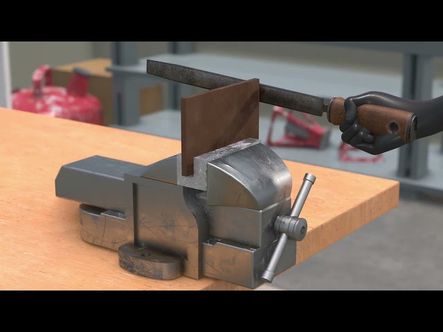 Exercises on finished material, such as aluminium brass copper stainless
