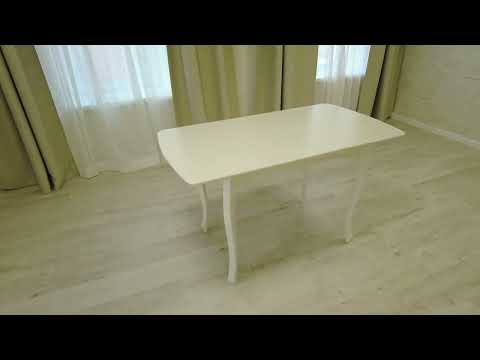Кухонный раскладной стол Caterina Provence, бук/мдф, 100+30x70x75, Ivory white арт.19129 в Челябинске - видео 15