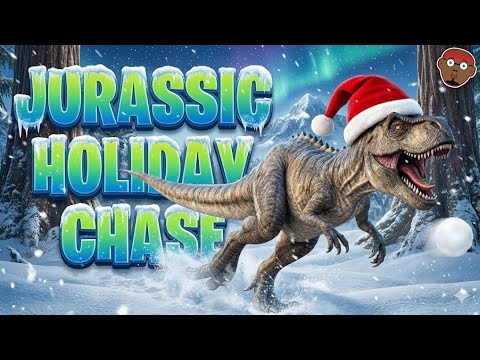 Jurassic Christmas | Dinosaur Run and Freeze | Jurassic Park Christmas Escape