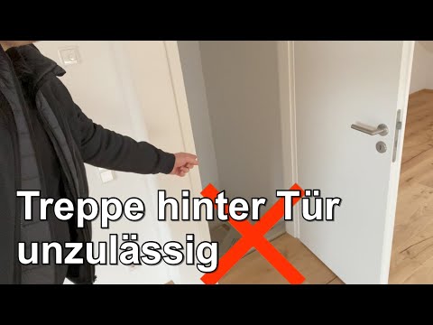 Diese Treppe hinter der Tür ist unzulässig!