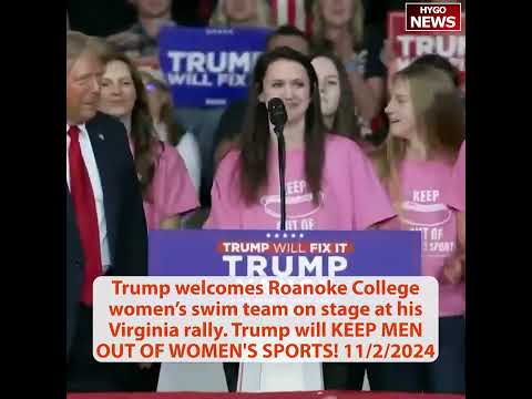 Trump: not allowed to say a woman's beautiful, welcomes Roanoke College women’s swim team