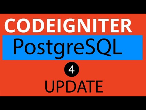4 Insert Update Delete using CodeIgniter and PostgreSQL | CodeIgniter PostgreSQL CRUD
