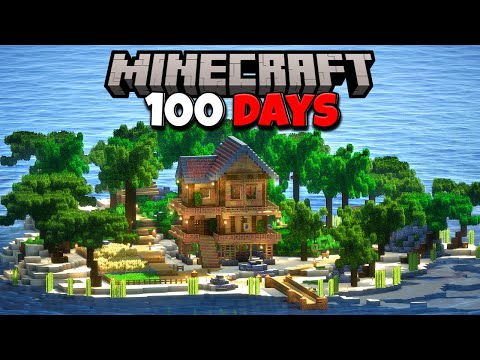 Surviving 100 Days on a Deserted Tropical Island Minecraft