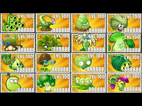 PvZ 2 Challenge - Team GREEN 50% Vs GREEN 100% - Team Plant Vs Team Plant - Who Will Win ？