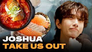 Download lagu JOSHUA from SEVENTEEN Talks Solo Music, Signing W/ SEVENTEEN Over Korean Seafood | Takes Us Out mp3