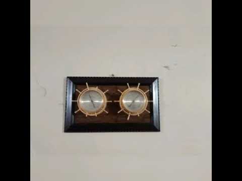 Vintage Springfield Ship Wheel Thermometer Humidity Meter