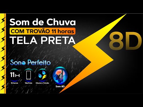 Rain with thunder and thunderstorm 8d Black Screen 11h