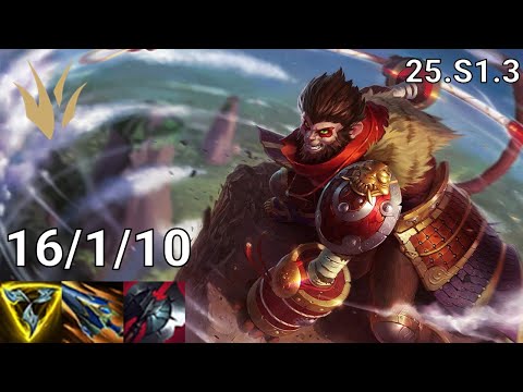 Wukong Jungle vs Jarvan IV - EUW Master | Patch 25.S1.3
