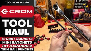 CROM Tools | Stubby IMPACT Sockets - Mini Ratchets - Bit Carabiner - Trim Nail Punch