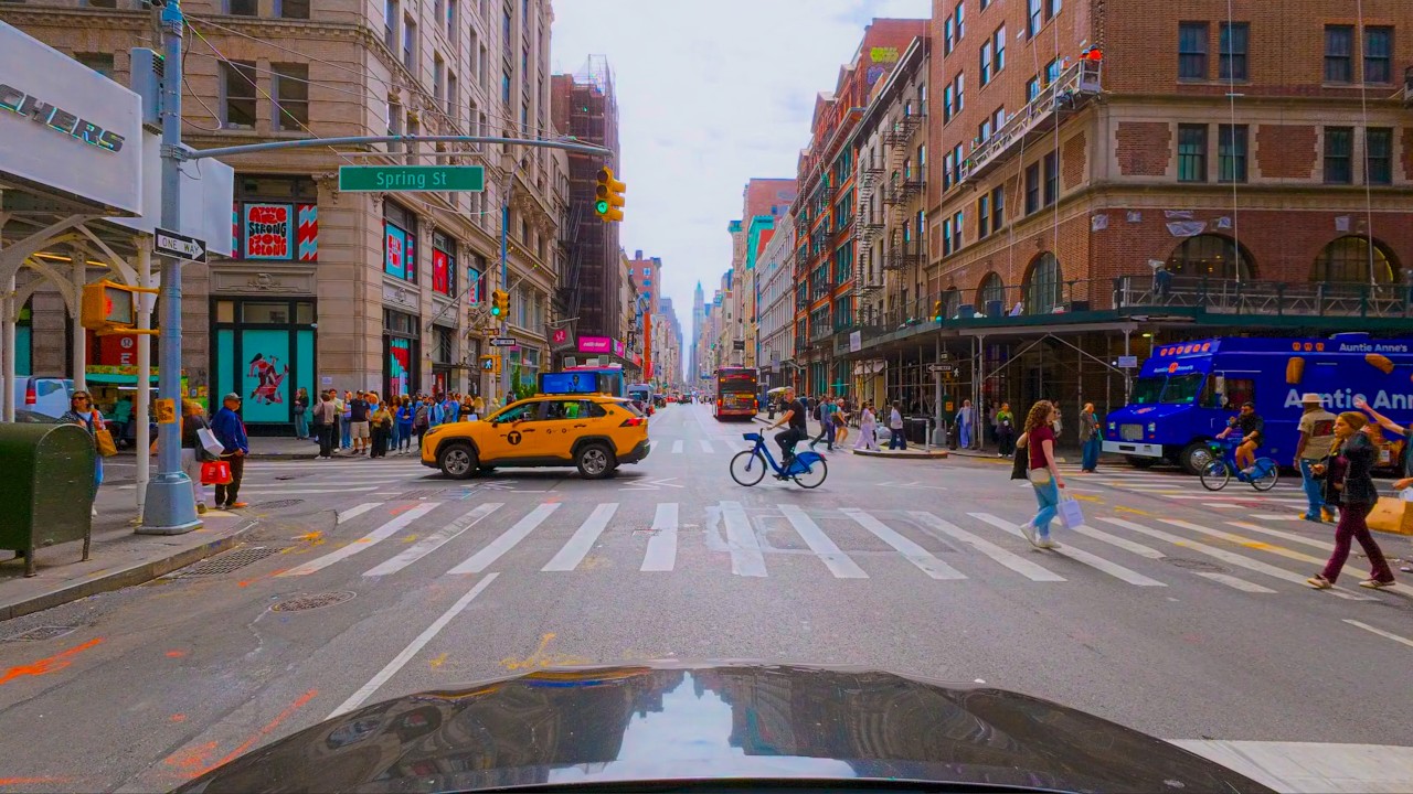 New York City Drive in 4K HDR | Manhattan Streets to Rockaway Beach (Real City Sounds)