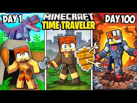 I Survived 100 Days as a TIME TRAVELER in Minecraft!