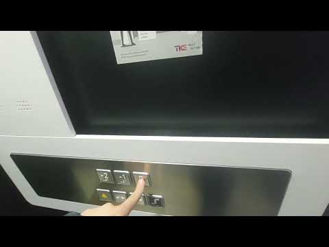 2011 ThyssenKrupp Synergy MRL lift at Parking in L'Ampolla