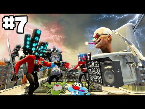 Speaker Man vs Skibidi Toilet Scientist Battle Between Oggy And Jack Team