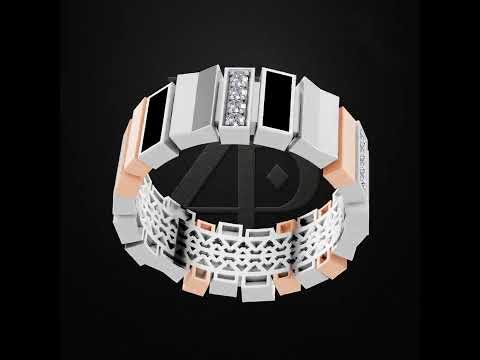 Mens platinum pz 25004 diamond ring