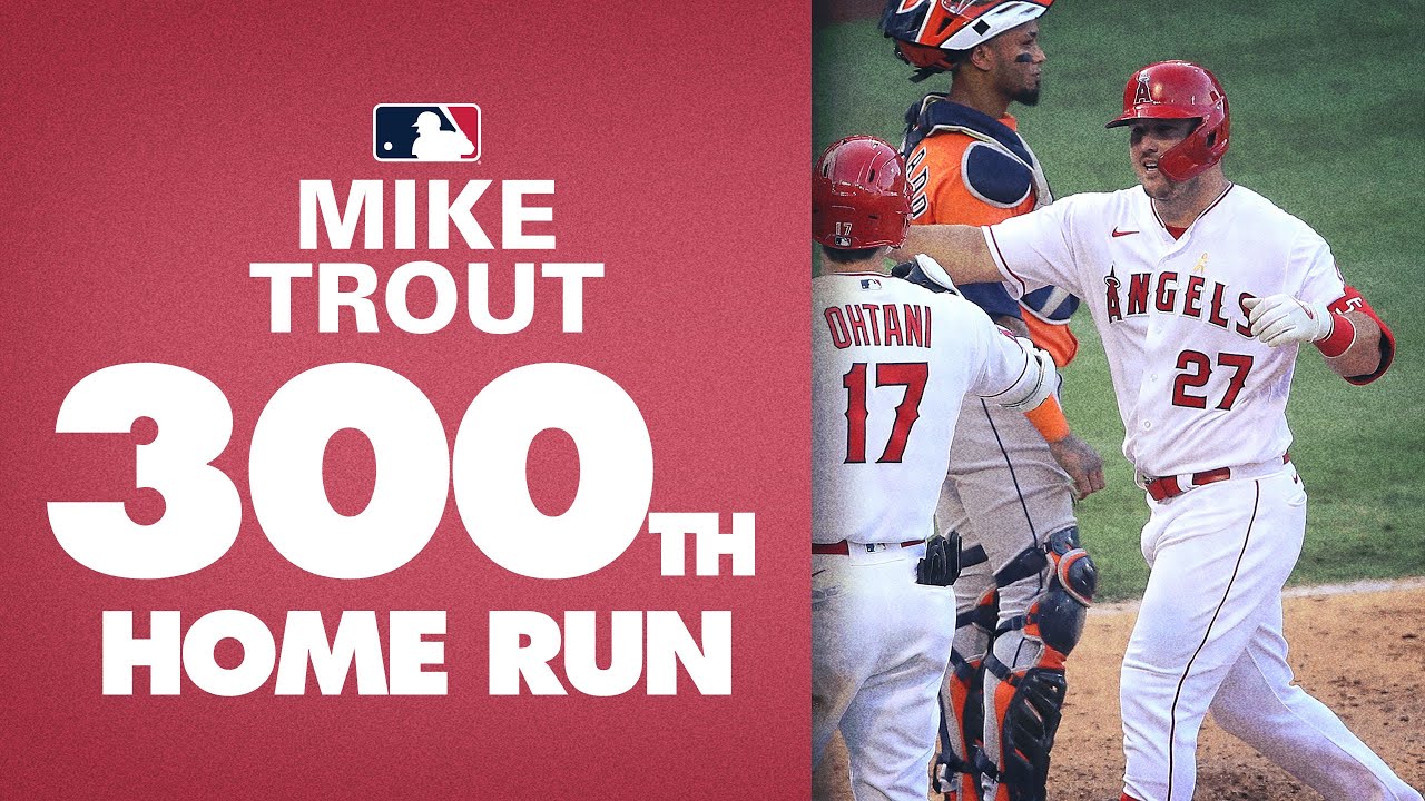 Mike Trout hits 300th CAREER HOME RUN! Launches one against Astros