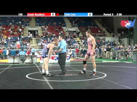 Fargo 2012 160 Round 1: Jacob Haydock (Florida) vs. Cody Law (Pennsylvania)