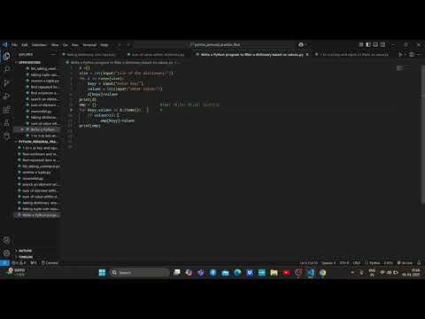 Write A Python Program To Filter A Dictionary Based On Values
