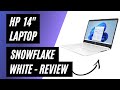 HP 14 Laptop Review Intel Celeron 4GB Memory 64GB EMMC In Snowflake White