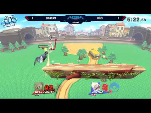 MSM 166 - SushiBlade (Mewtwo) vs Viibes (Metaknight) Losers Semi - Smash 4