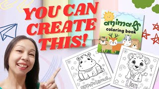 Watch Me Design A Cute Animal Coloring Book From SCRATCH!
