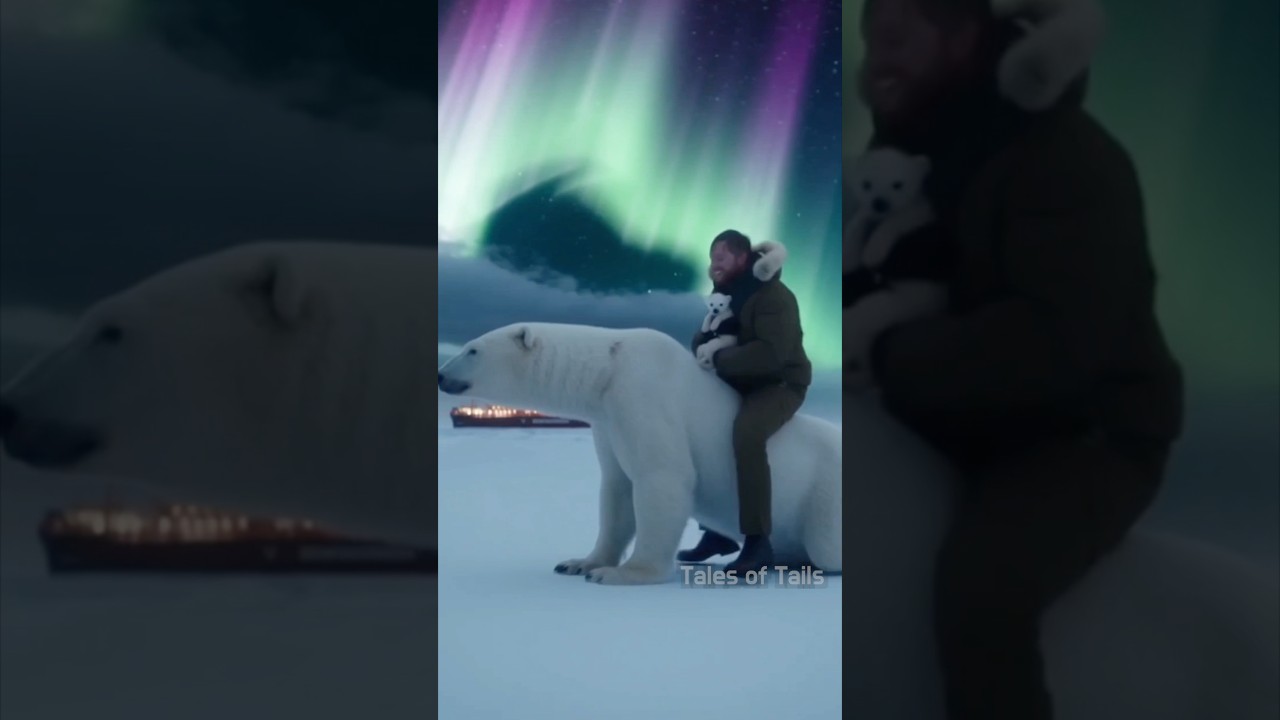 He saved a polar bear cub from wolves—but the real trial began #animals #wildlife #wildanimals