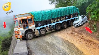 Download lagu Lorry Videos : Dare Drive On Dangerous Ghat Down Turns | Ghat Trucks | Truck Videos | Trucks In Mud mp3